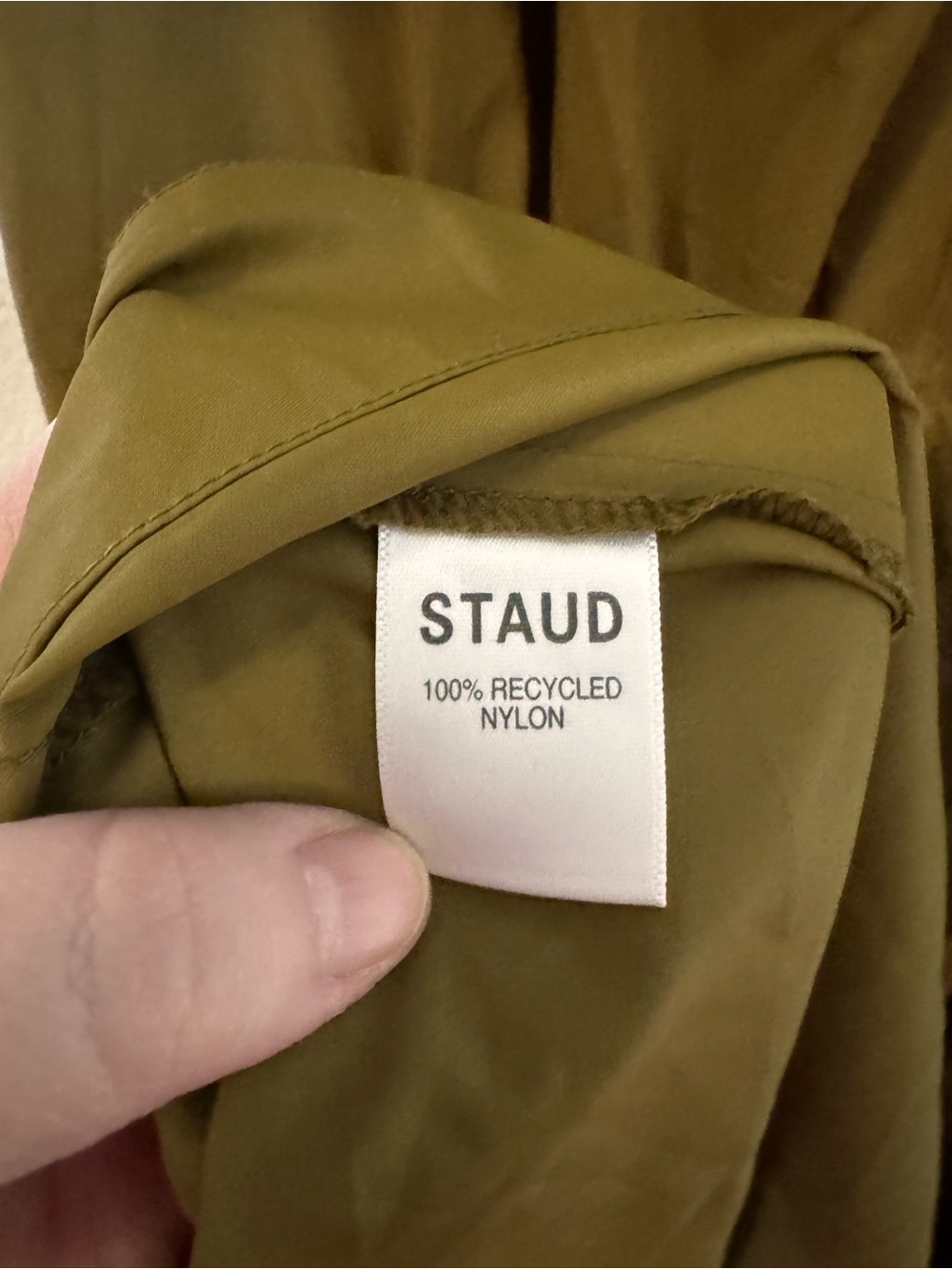 STAUD Olive Brown Shirt Maxi Dress - Picture 6 of 8